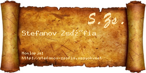 Stefanov Zsófia névjegykártya